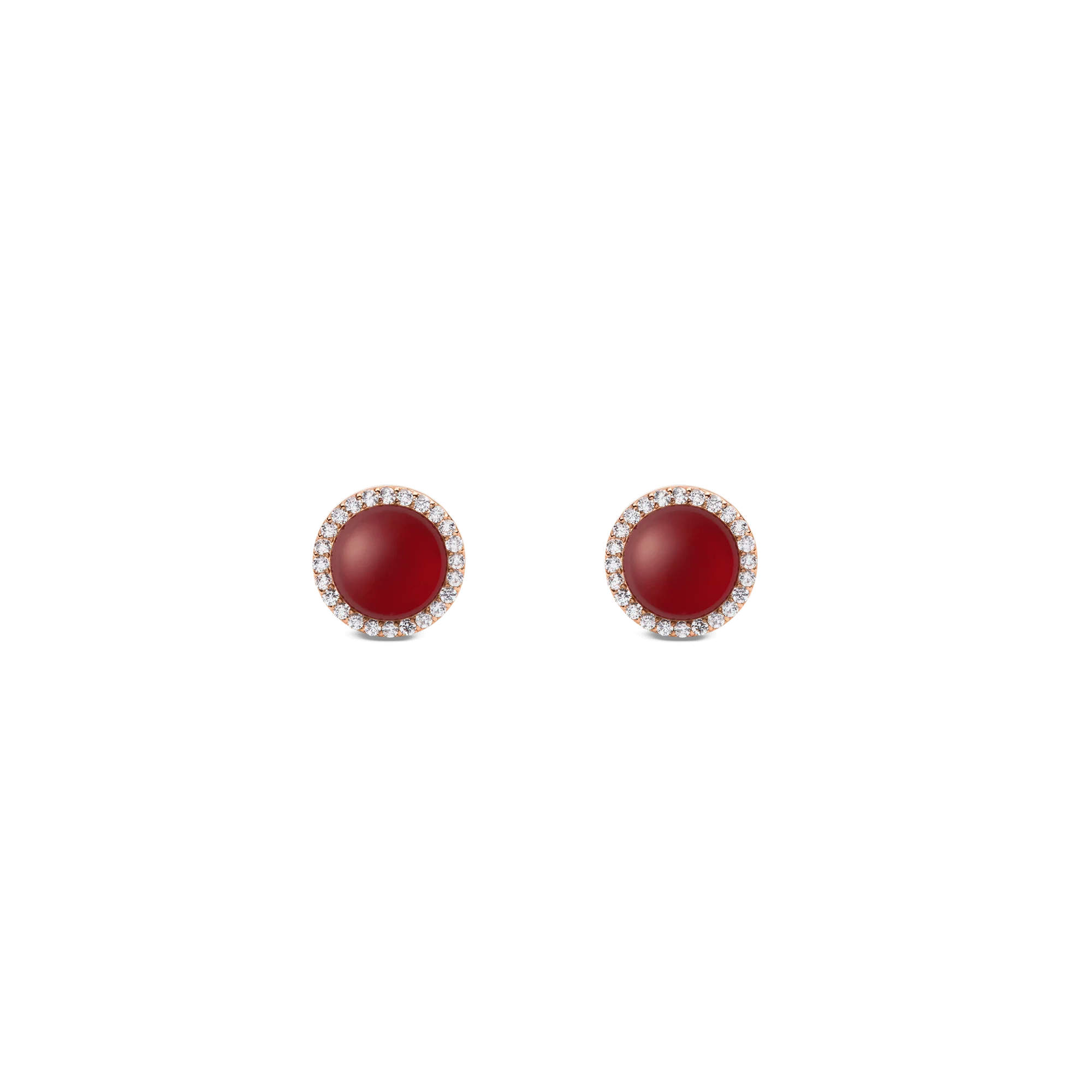 Audrey Earrings Red Agathe Rose Gold