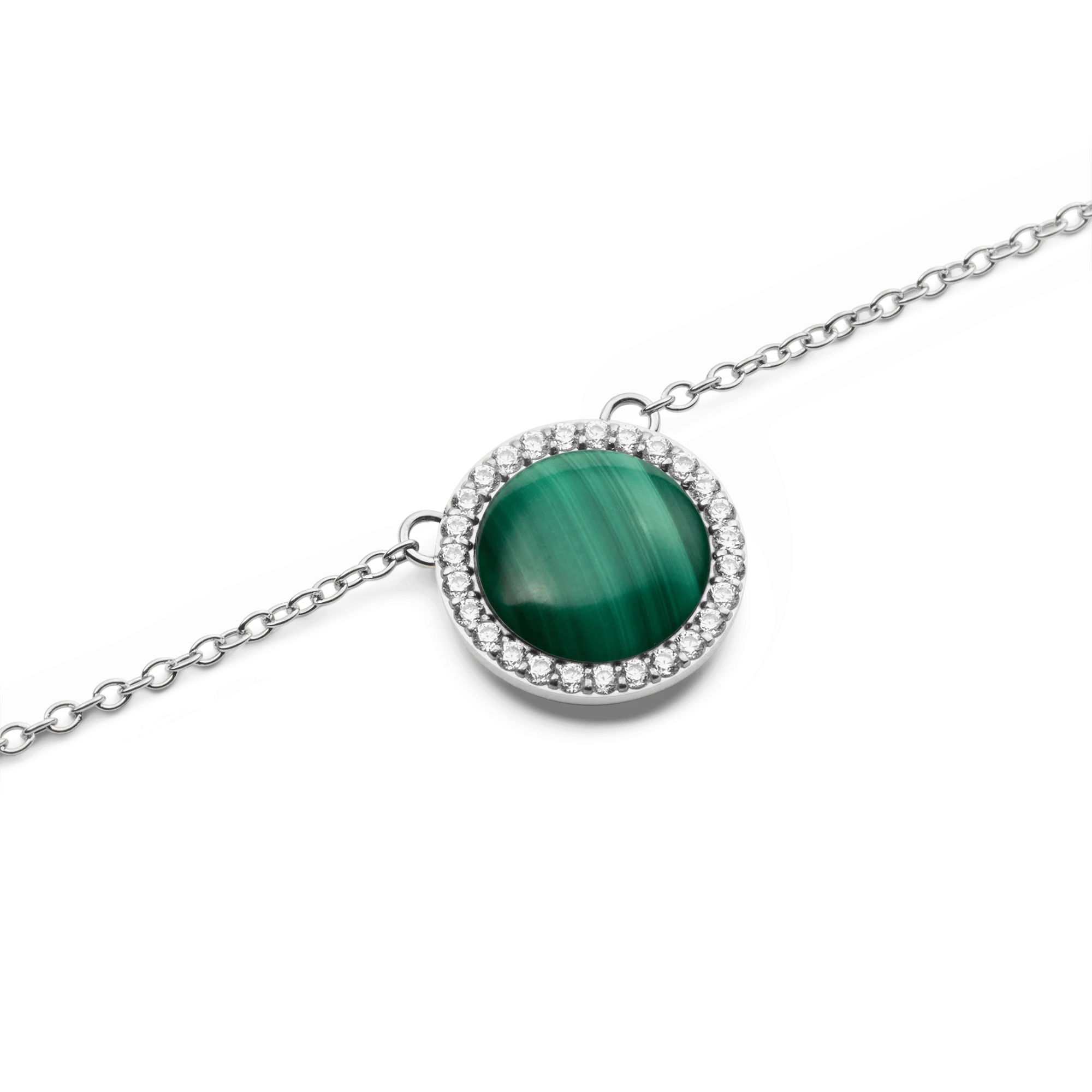 Audrey Necklace Malachite Silver - Image 3