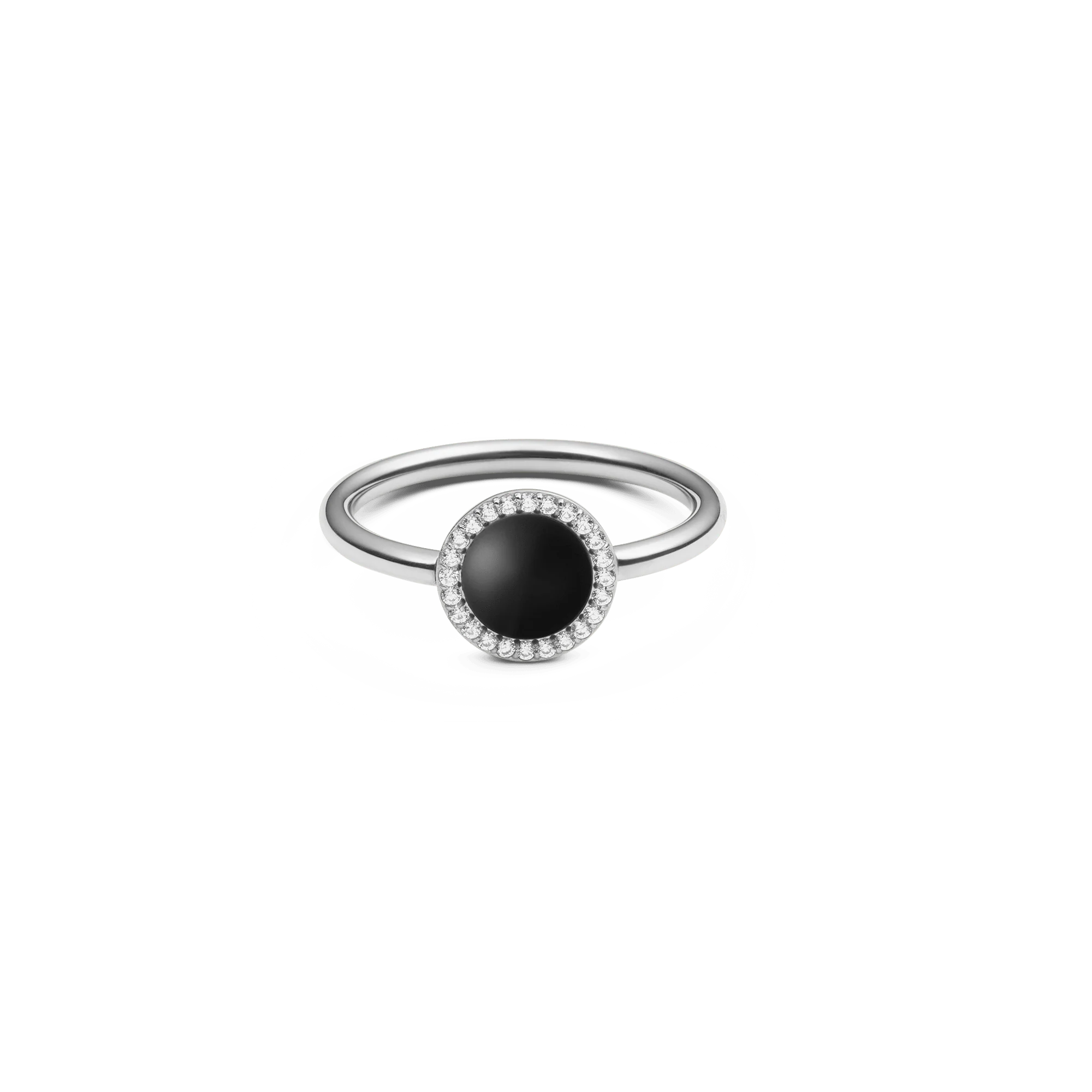 Audrey Ring Black Agathe Silver