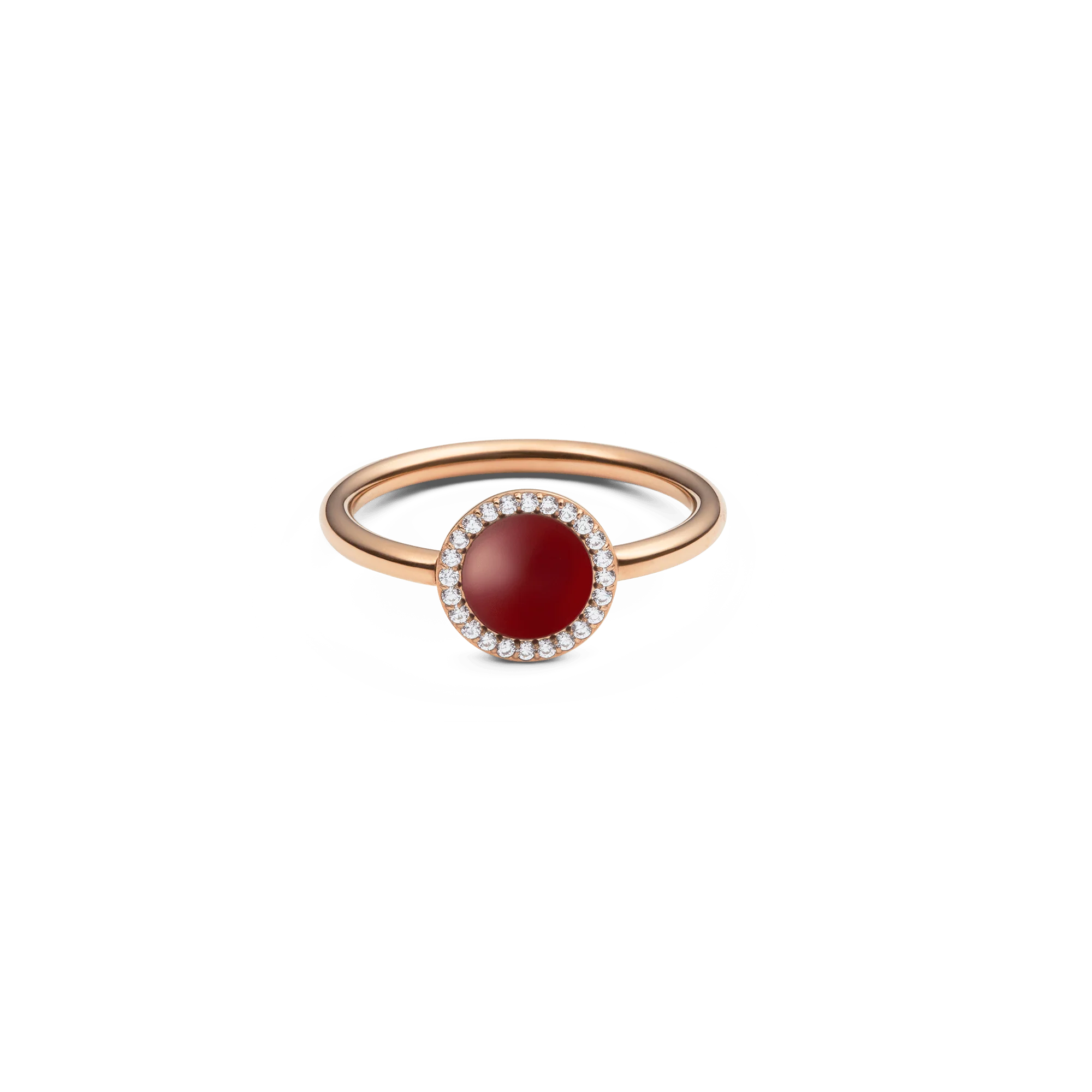 Audrey Ring Red Agathe Rose Gold