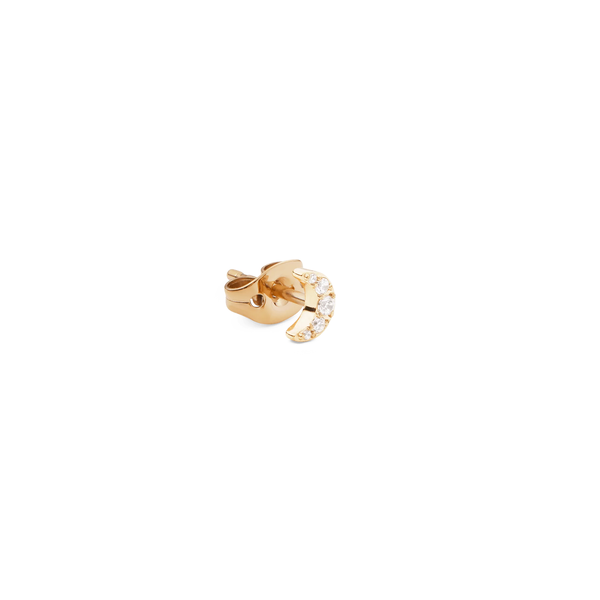 Crystal Moon Stud Gold - Image 3