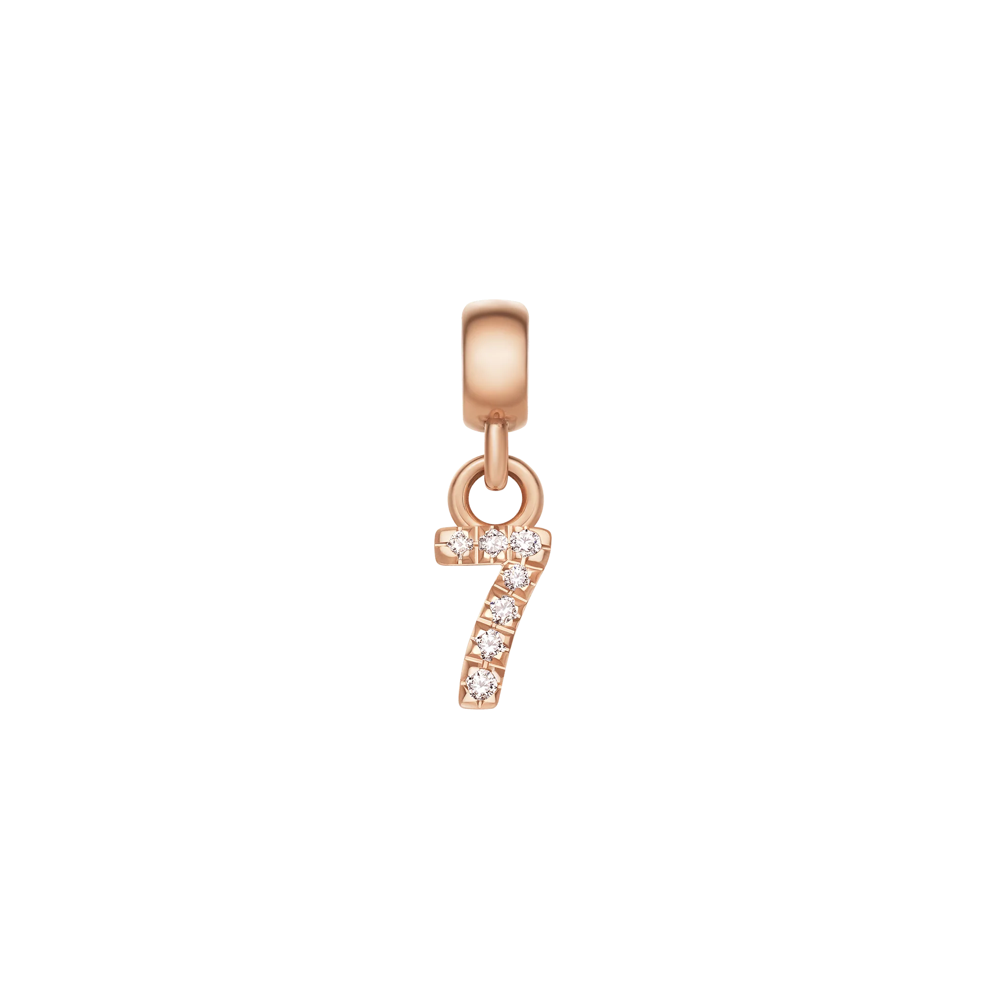 Crystal Number Charm Rose Gold - Image 4