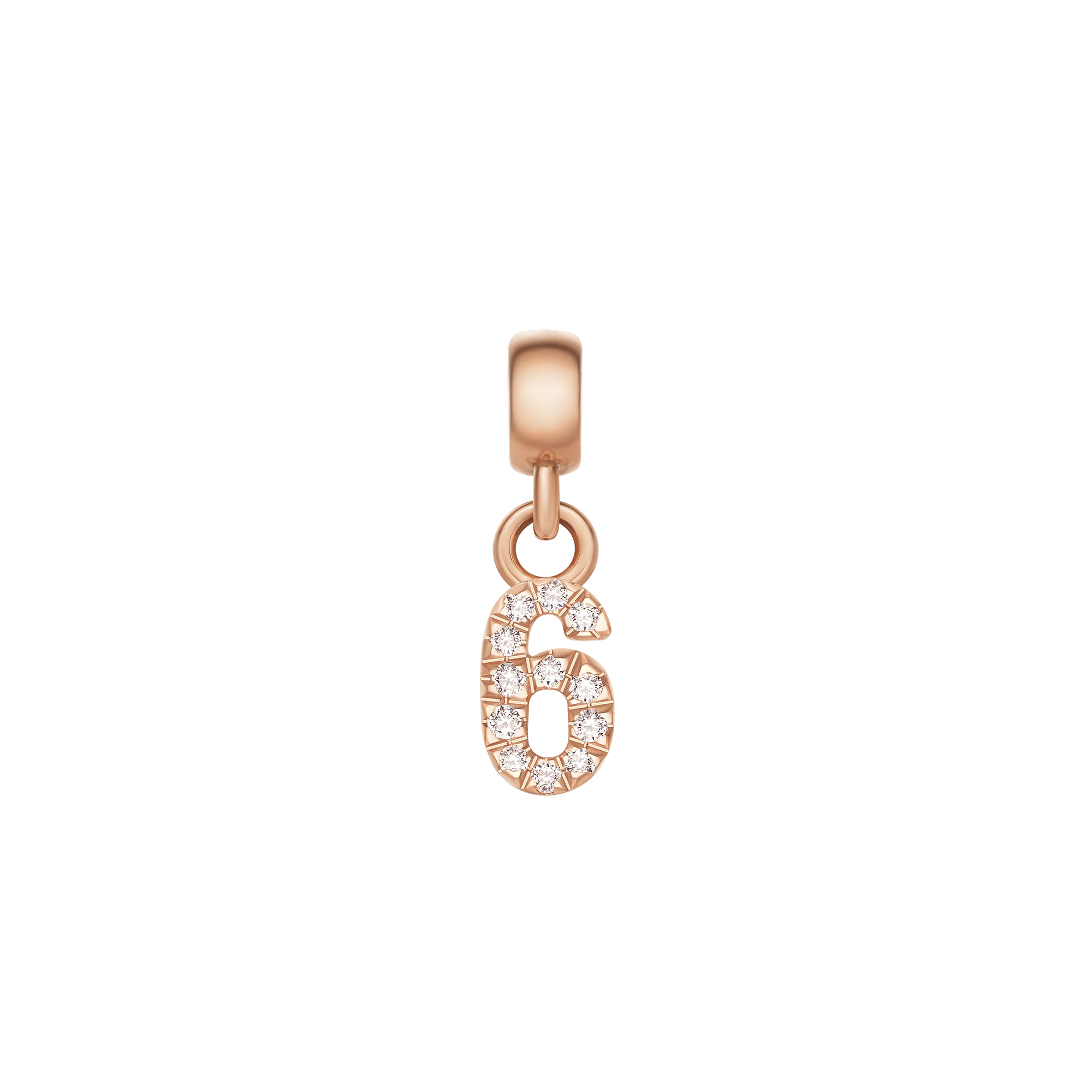 Crystal Number Charm Rose Gold - Image 5