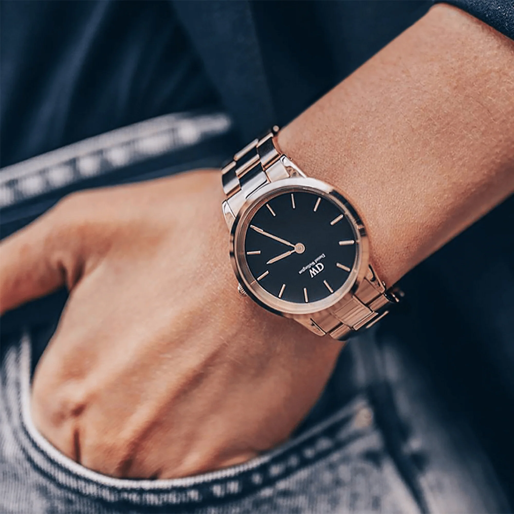 Iconic Link Black Rose Gold - Image 3